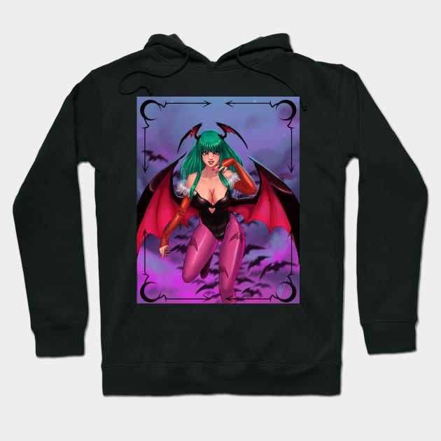 Morrigan Aensland Hoodie by rafafloresart